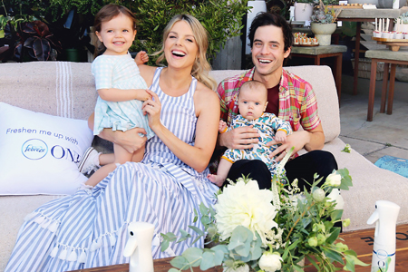 Ali Fedotowsky and Kevin Manno with their kids.
